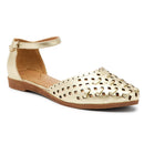 Sandalo ragnetto in pelle laminata