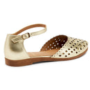 Sandalo ragnetto in pelle laminata