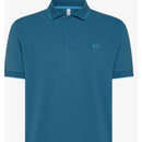 Sun 68 polo small stripes on collar s/s