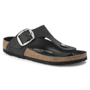 Gizeh big buckle black, oiled leather