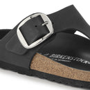 Gizeh big buckle black, oiled leather