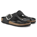 Gizeh big buckle black, oiled leather