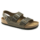 Milano faded khaki oiled leather calzata stretta