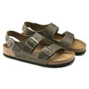 Milano faded khaki oiled leather calzata stretta