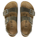 Milano faded khaki oiled leather calzata stretta