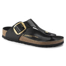 Gizeh big buckle pelle naturale vernice - high shine black calz.n