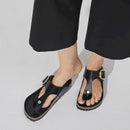 Gizeh big buckle pelle naturale vernice - high shine black calz.n