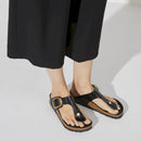 Gizeh big buckle pelle naturale vernice - high shine black calz.n