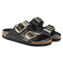 Arizona big buckle hex shine black,natural leather