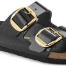 Arizona big buckle hex shine black,natural leather