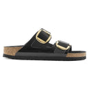 Arizona big buckle hex shine black,natural leather