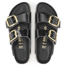 Arizona big buckle hex shine black,natural leather