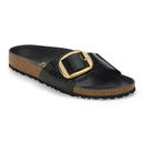 Madrid big buckle hex shine black, natural leather