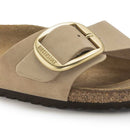 Madrid big buckle sandcastle, nubuck leather