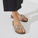 Madrid big buckle old rose nubuck leather calzata stretta