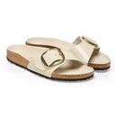 Madrid big buckle pelle naturale vernice - high-shine ecru calz.s
