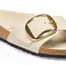 Madrid big buckle pelle naturale vernice - high-shine ecru calz.s