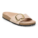 Madrid big buckle hex shine new beige, natural lea