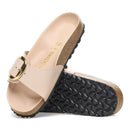 Madrid big buckle hex shine new beige, natural lea