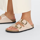 Arizona big buckle hex shine new beige,natural lea
