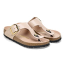 Gizeh big buckle hex shine new beige, natural lea