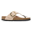 Gizeh big buckle hex shine new beige, natural lea