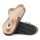 Gizeh big buckle hex shine new beige, natural lea