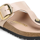 Gizeh big buckle hex shine new beige, natural lea