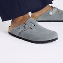 Boston braided basalt gray, suede leather -calz.s
