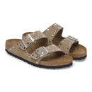 Arizona rivet taupe, suede leather
