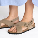 Tulum sbf taupe-suede leather calz.s