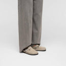 Boston rivet taupe, suede leather