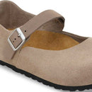 Mantova taupe, suede leather