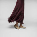 Mantova taupe, suede leather