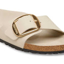 Madrid big buckle hex shine oyster, natural lea