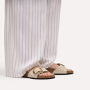 Madrid big buckle hex shine oyster, natural lea