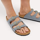 Florida basalt gray, oiled leather