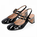 Slingback in vernice con tacco
