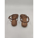 Sandalo in pelle con listelli