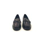 Mocassini donna con zeppa in pelle