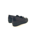 Mocassini donna con zeppa in pelle