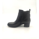 Brenda tronchetto in pelle con tacco e cerniera