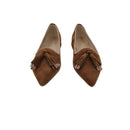 Mocassino con le nappine scamosciato bicolore t.2