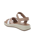 Sandali da donna beige e bianco con strap