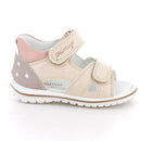Sandali da bambina beige con strap