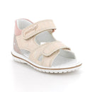 Sandali da bambina beige con strap