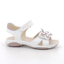 Sandali da bambina bianco con strap