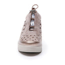 Cream 22 laminated lth/goat suede