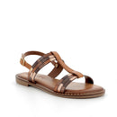 Donna elodie sandalo flat in pelle