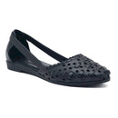 Ballerina traforata in pelle
